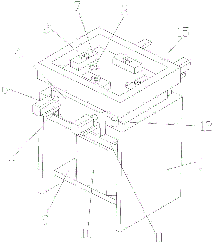 Rectangular frame welding device