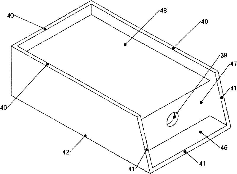 Automobile engine cylinder head with complex shape and device for detecting flaws and leakage of tightness of automobile engine cylinder head with complex shape