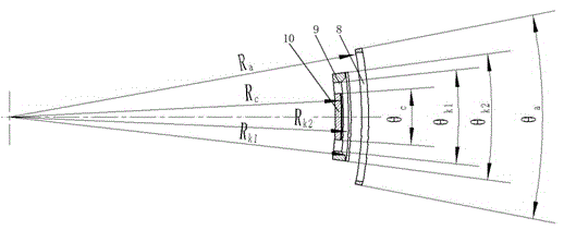 Radial radiating beam electron gun suitable for radial logarithmic spiral microstrip slow-wave line