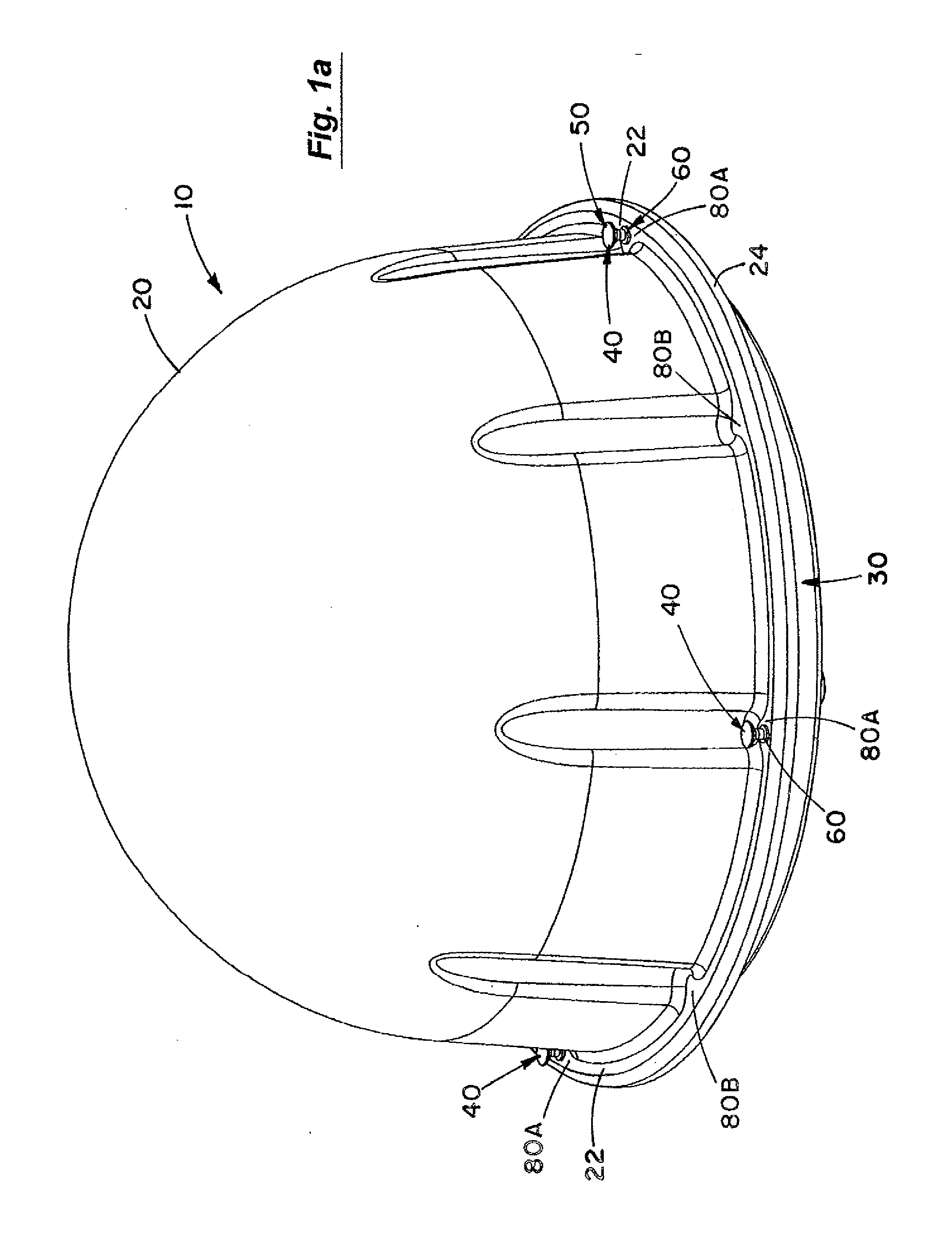 Apparatus and method for quickly releasing a dome in a domed satellite antenna