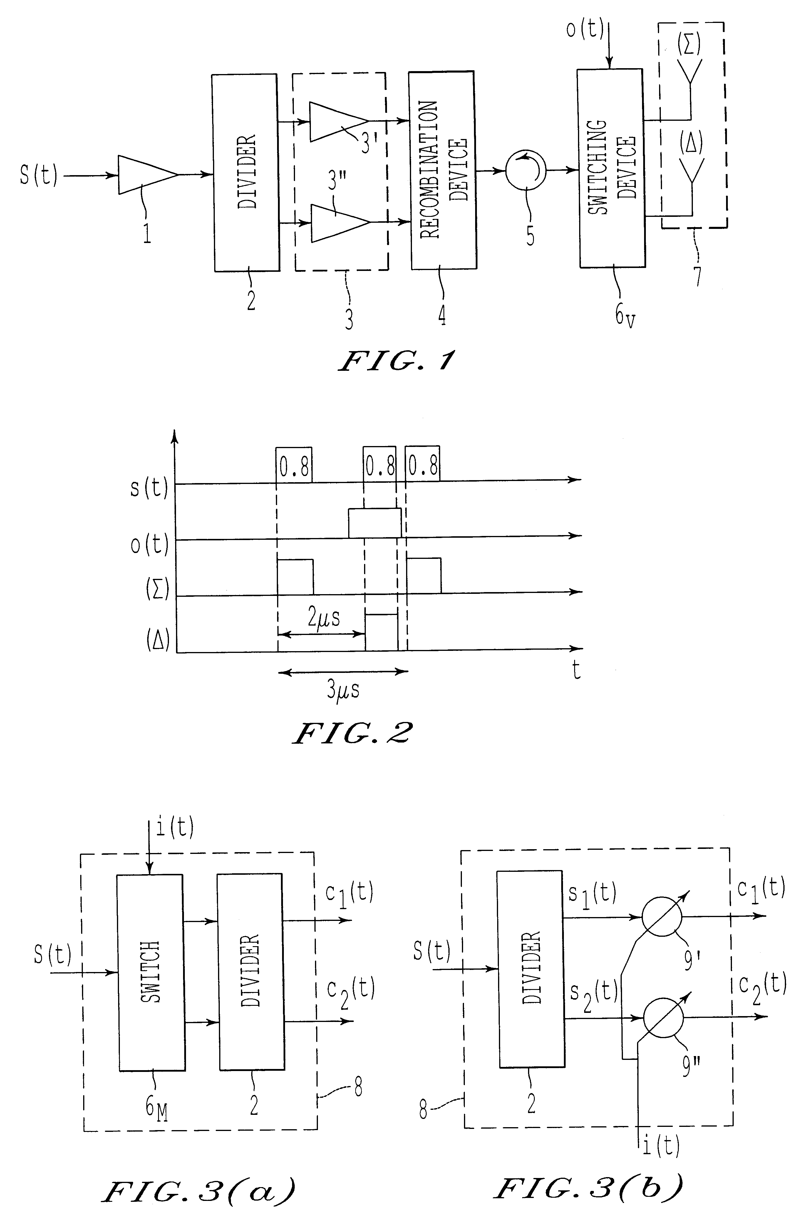 Method and device for the encoding and decoding of power distribution at the outputs of a system