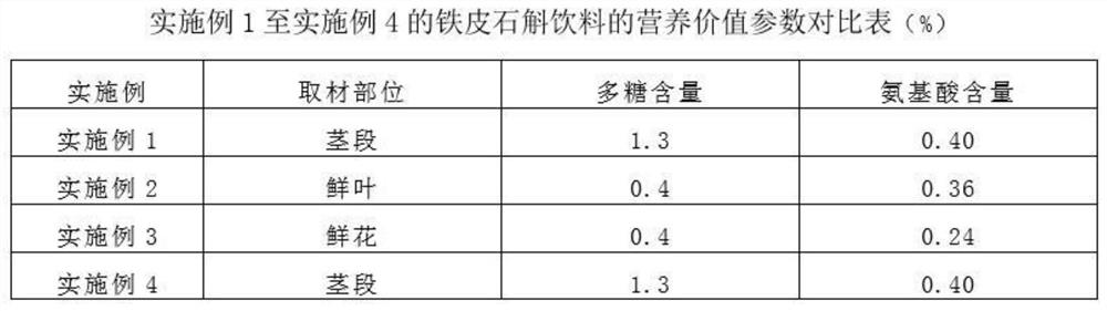 Herba dendrobii beverage and preparation method thereof