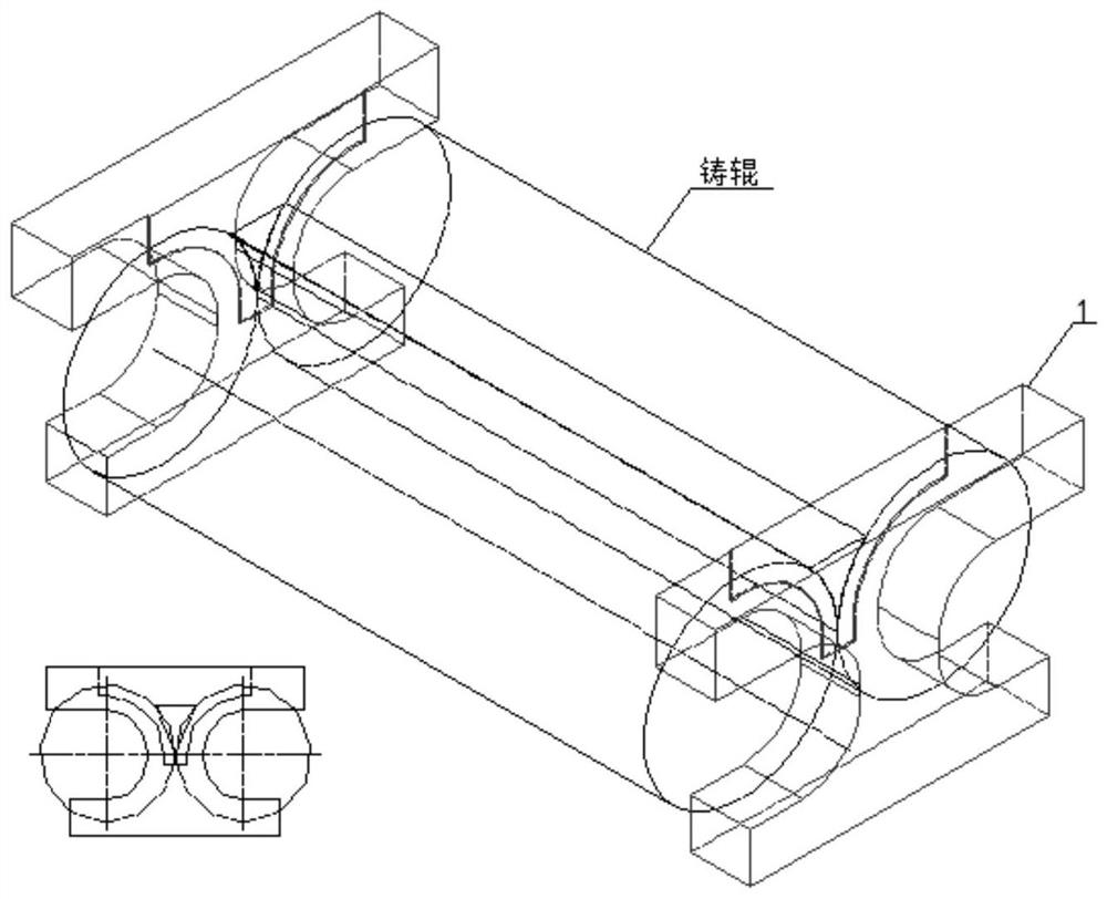 Adaptive control device for double-roll thin-strip continuous casting casting-roll side sealing plate
