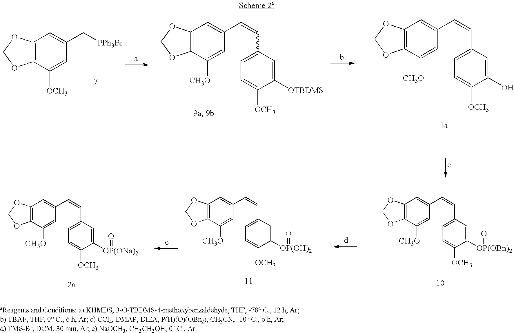 Synthesis of combretastatin A-2 prodrugs