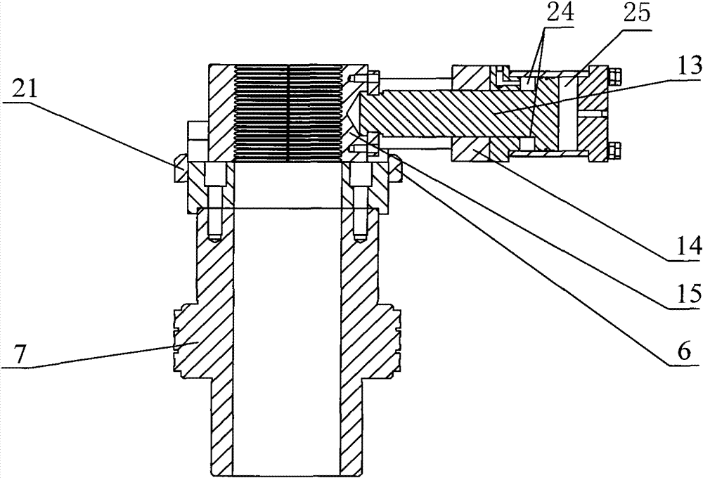 Force expansion type dual-template mould clamping mechanism using four boosting cylinders