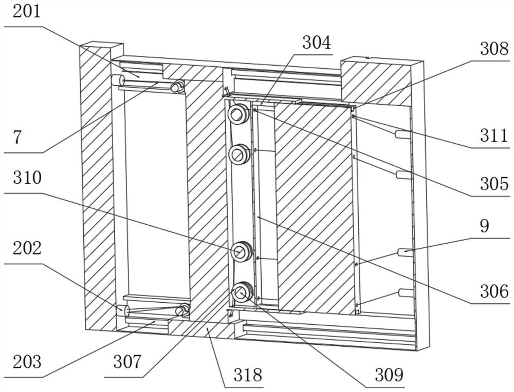 Environment-friendly wooden sliding door