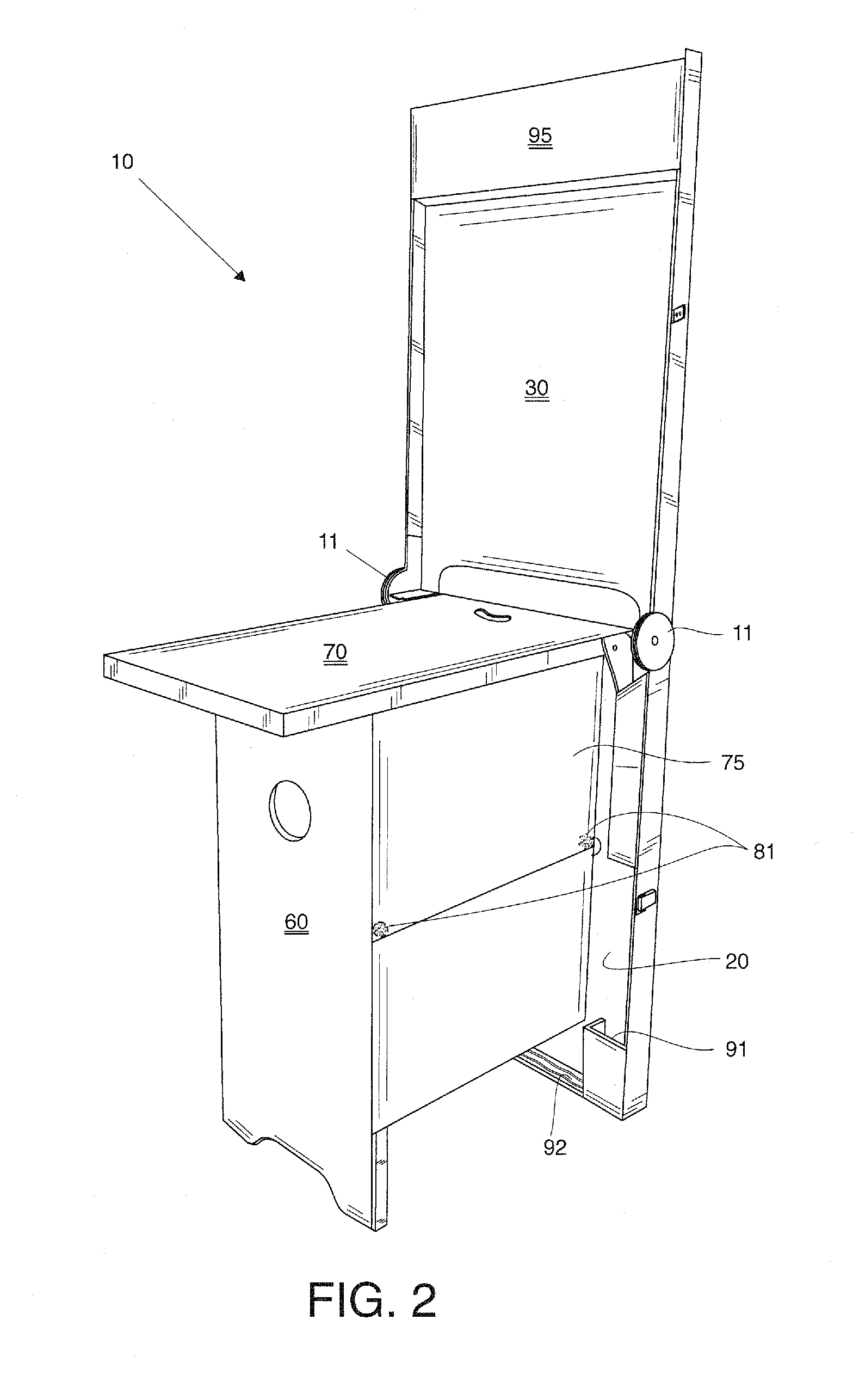 Folding display and work furniture item