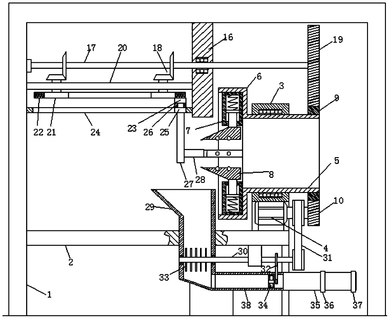 Pretreatment all-in-one machine for bamboo processing