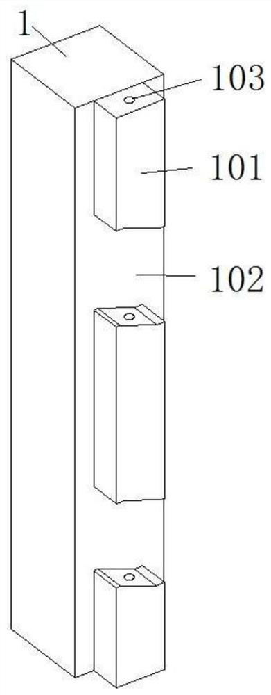 Mortise and tenon self-locking assembly type wall column joint connecting structure
