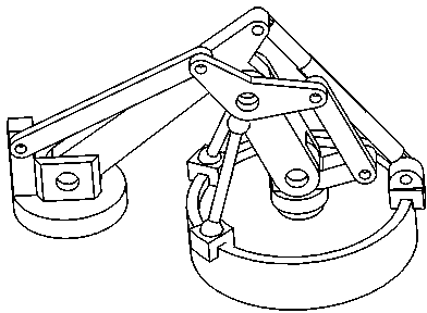 Parallel-connection stacking mechanical arm capable of rotating in complete circle