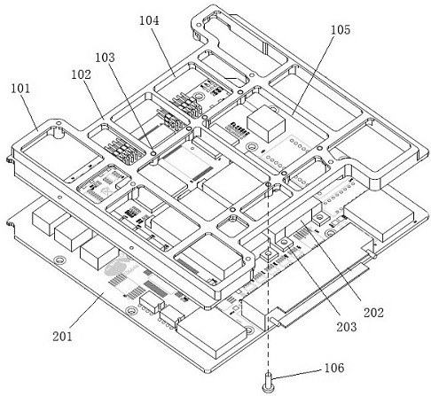 Circuit board double-chip centering anti-vibration reinforcing structure and controller circuit board