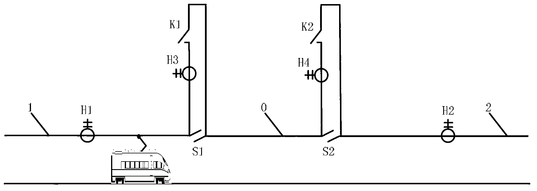 Self-check type auto-passing neutral section system and auto-passing neutral section method of electrified railway