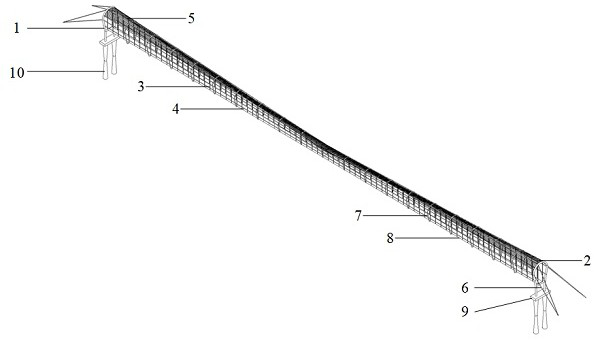 A long-span space cable-net system suspension bridge