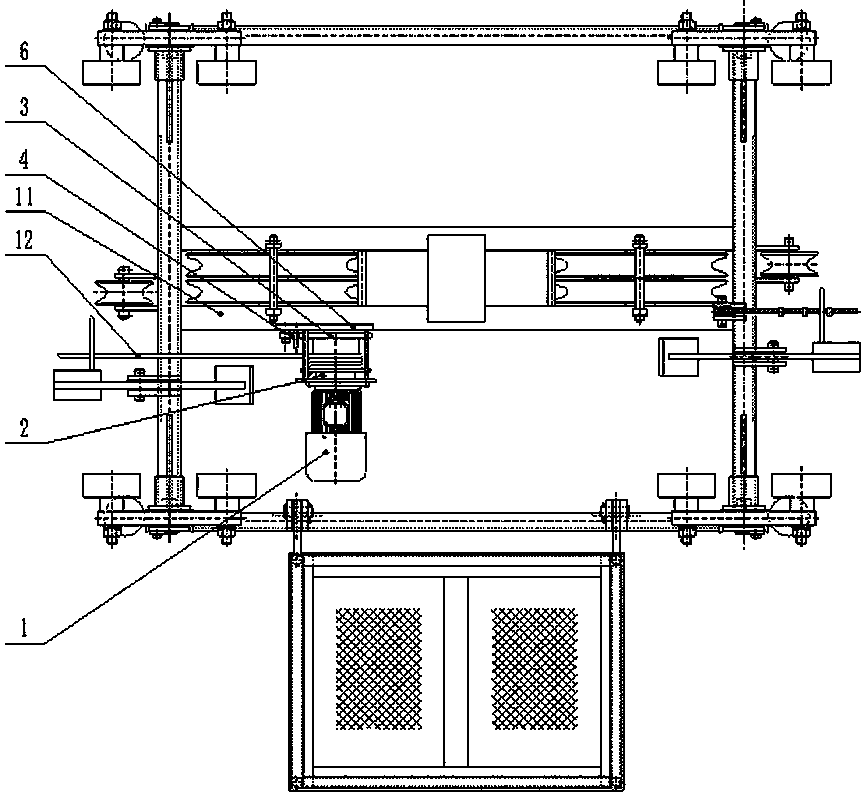 Electric tensioning mechanism for traction steel wire rope of trolley of tower crane