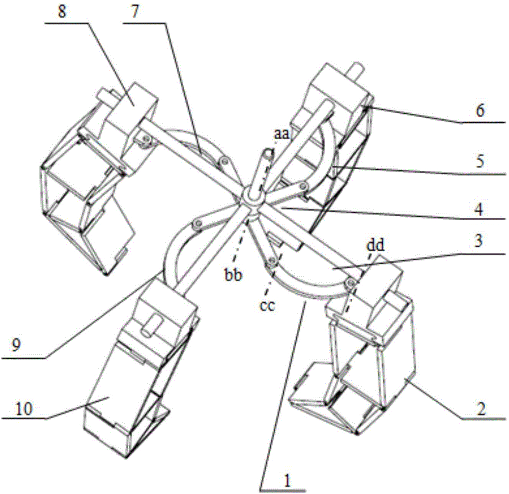Variable-palm type bionic mechanical gripper capable of achieving passive enveloping