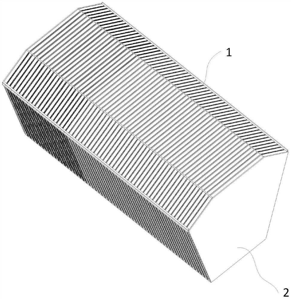 Plate-fin type efficient heat exchanger core of aircraft air conditioning system