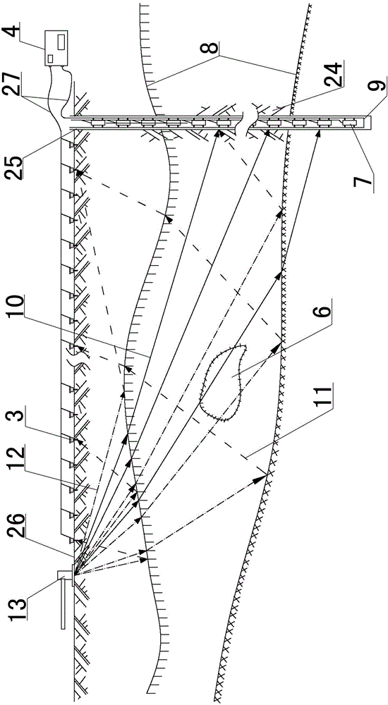 Borehole-based and ground combined seismic wave space exploration method