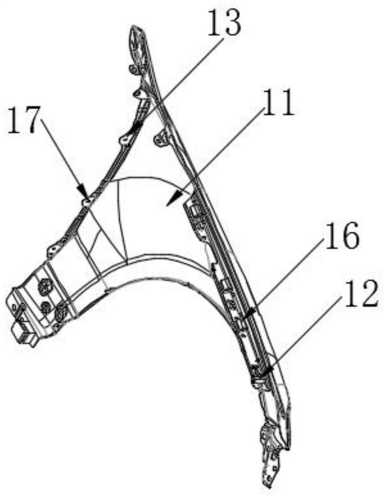 Fender mounting bracket and working method thereof