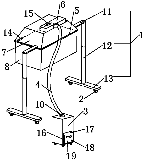 Improved governor meridian moxibustion smoke exhaust device