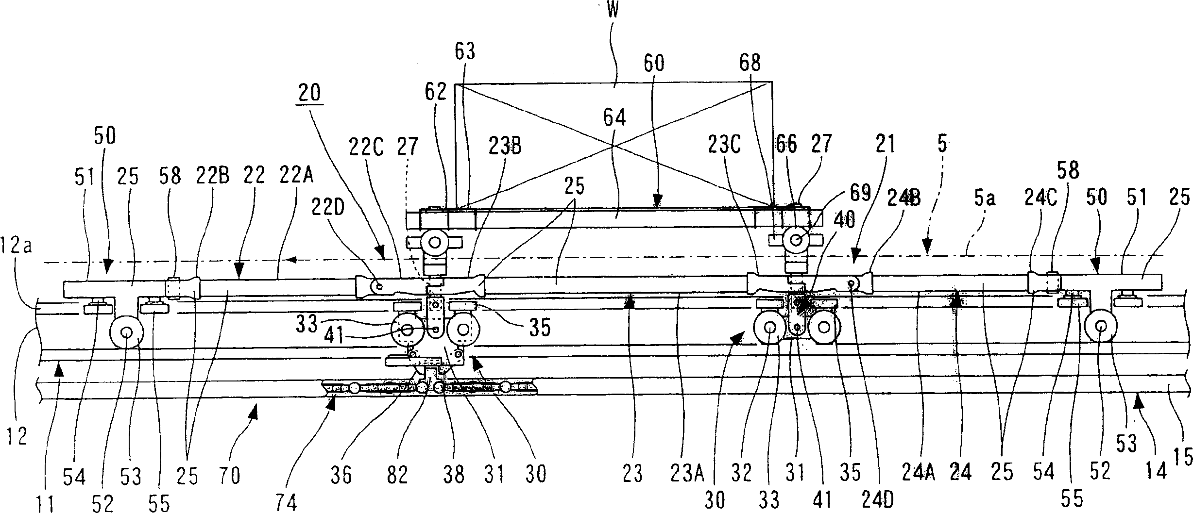 Conveyance apparatus using movable bodies