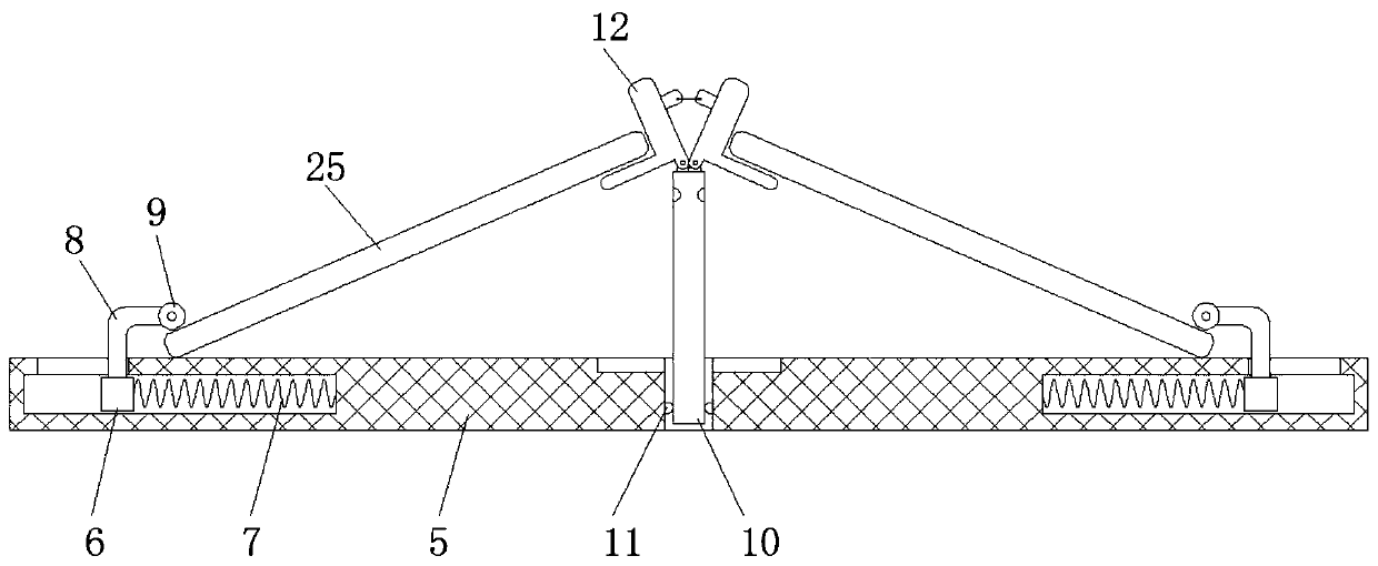 Solar panel support structure based on rotating centrifugal force