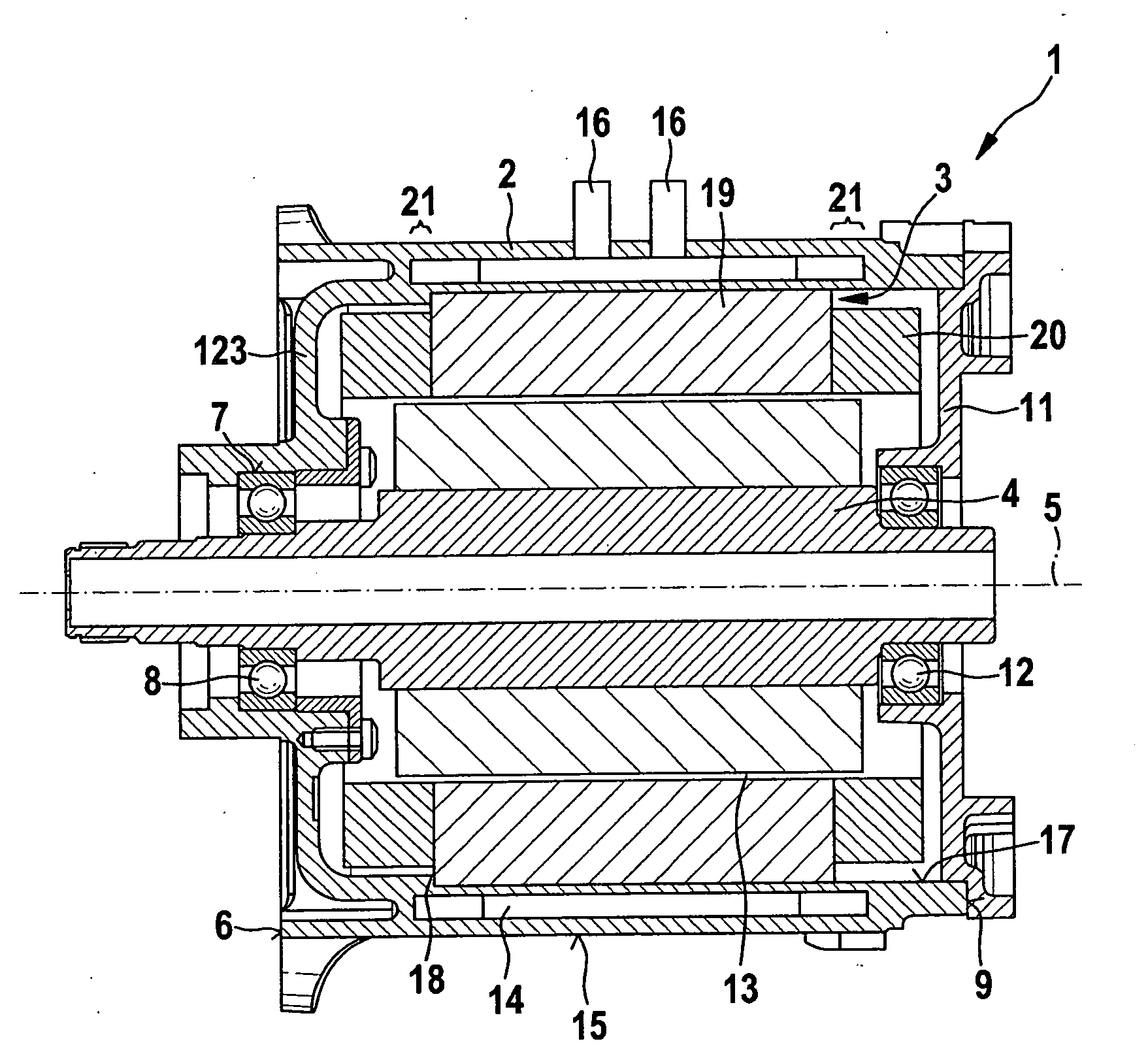 Method for manufacturing an electric machine and electric machine for a hybrid vehicle
