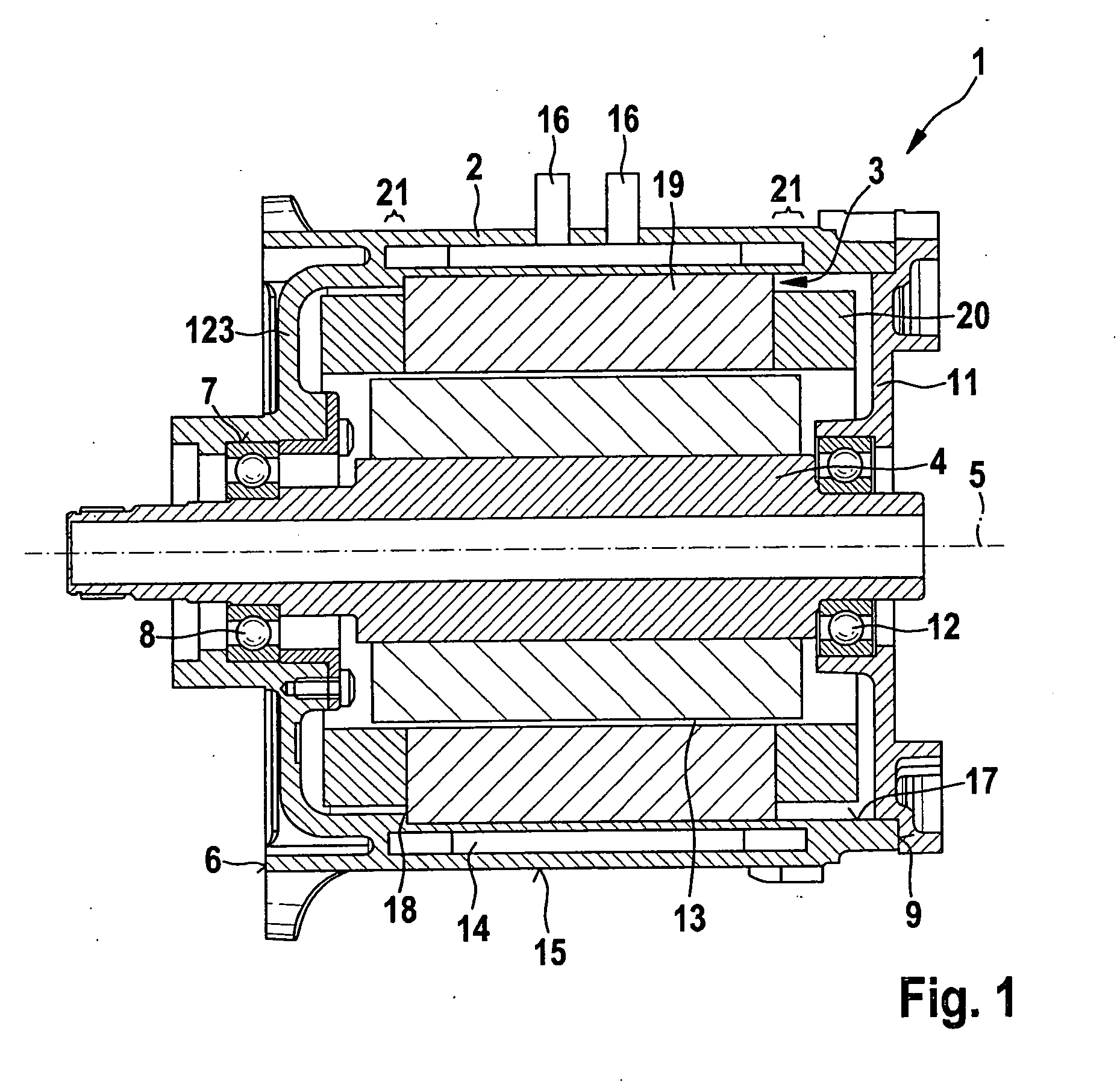 Method for manufacturing an electric machine and electric machine for a hybrid vehicle