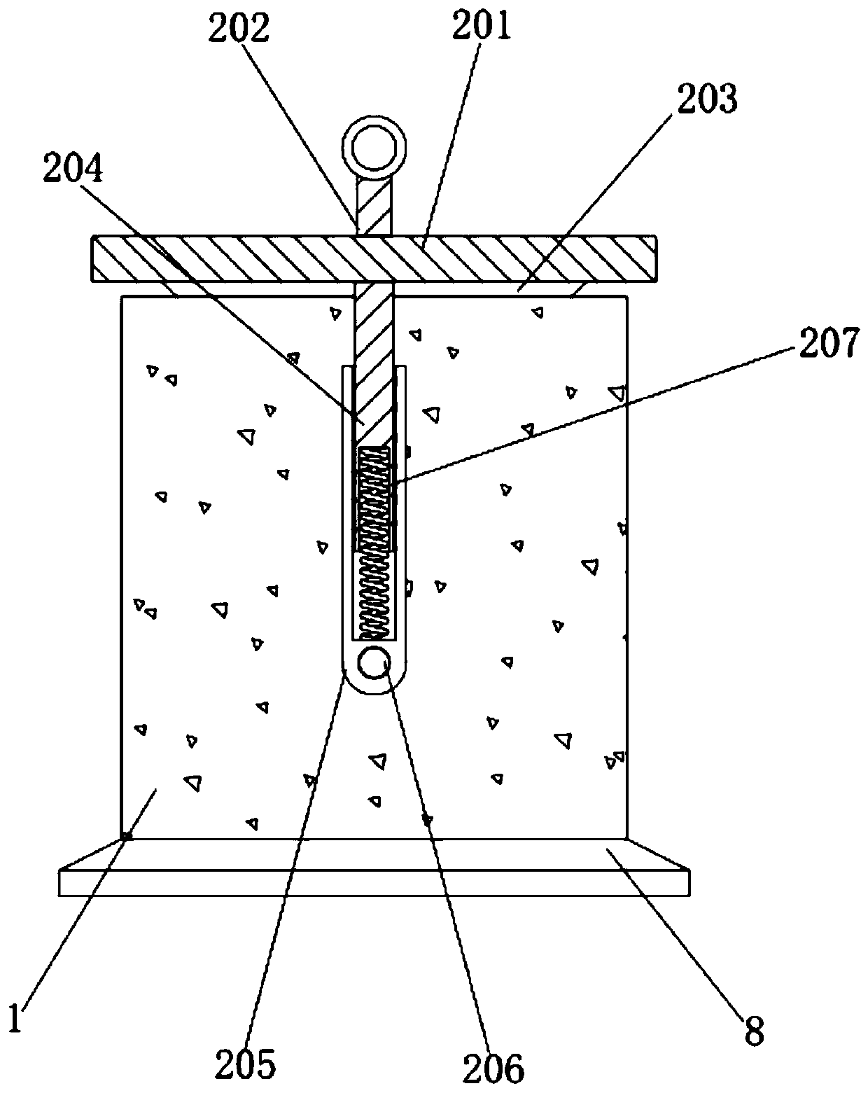 Contaminated soil remediation test device