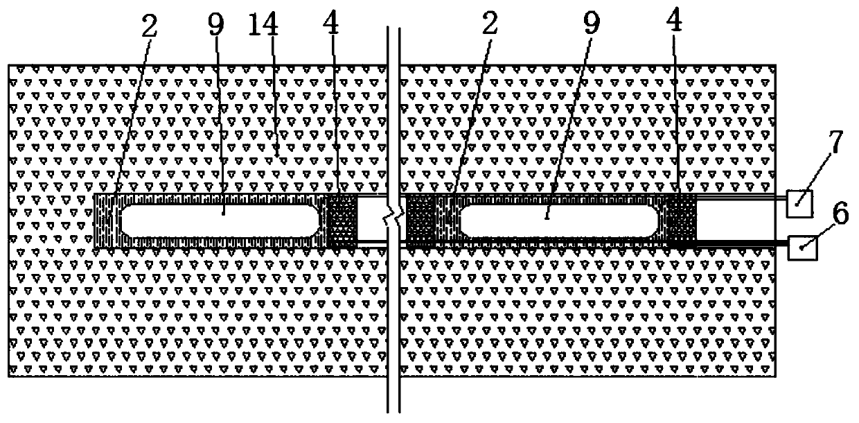Hydraulic fracturing combined hydraulic blasting roadway large-size tunneling method and fracturing device