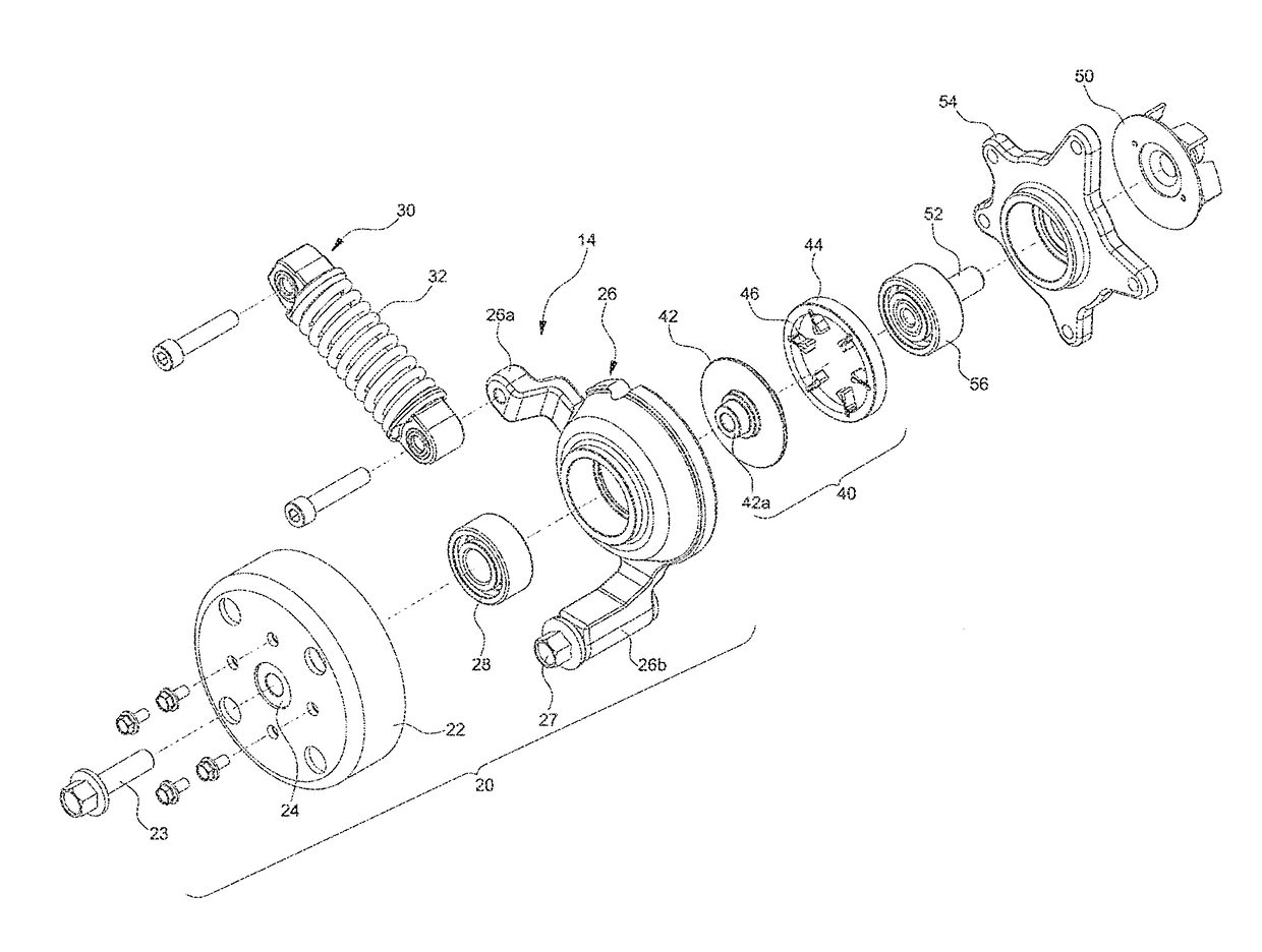 Auto tensioner and auto tensioner-integrated engine auxiliary device