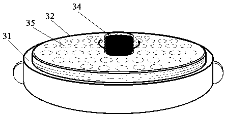 Rotary multilayer porous crucible bracket