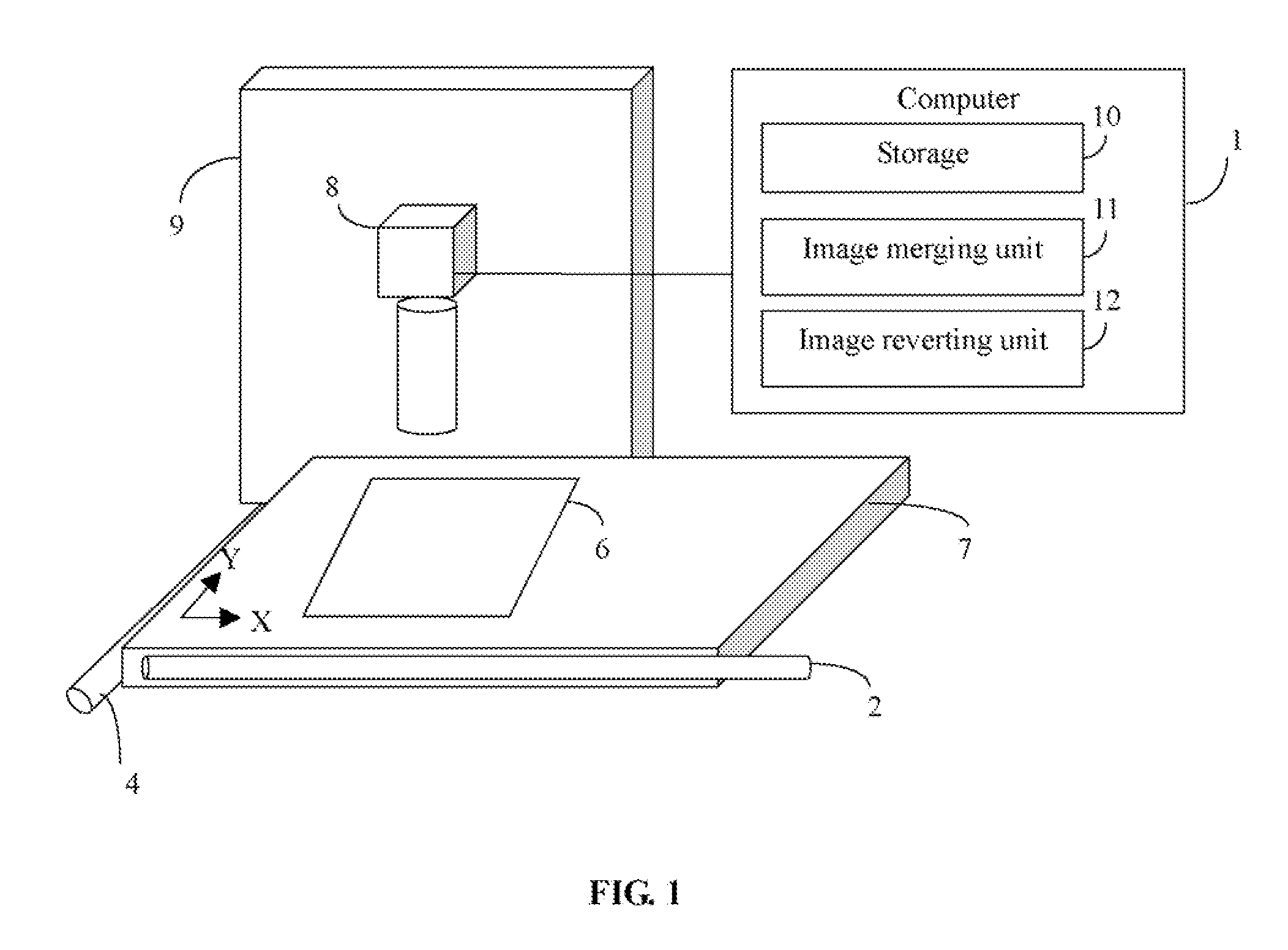System and method for merging images of an object
