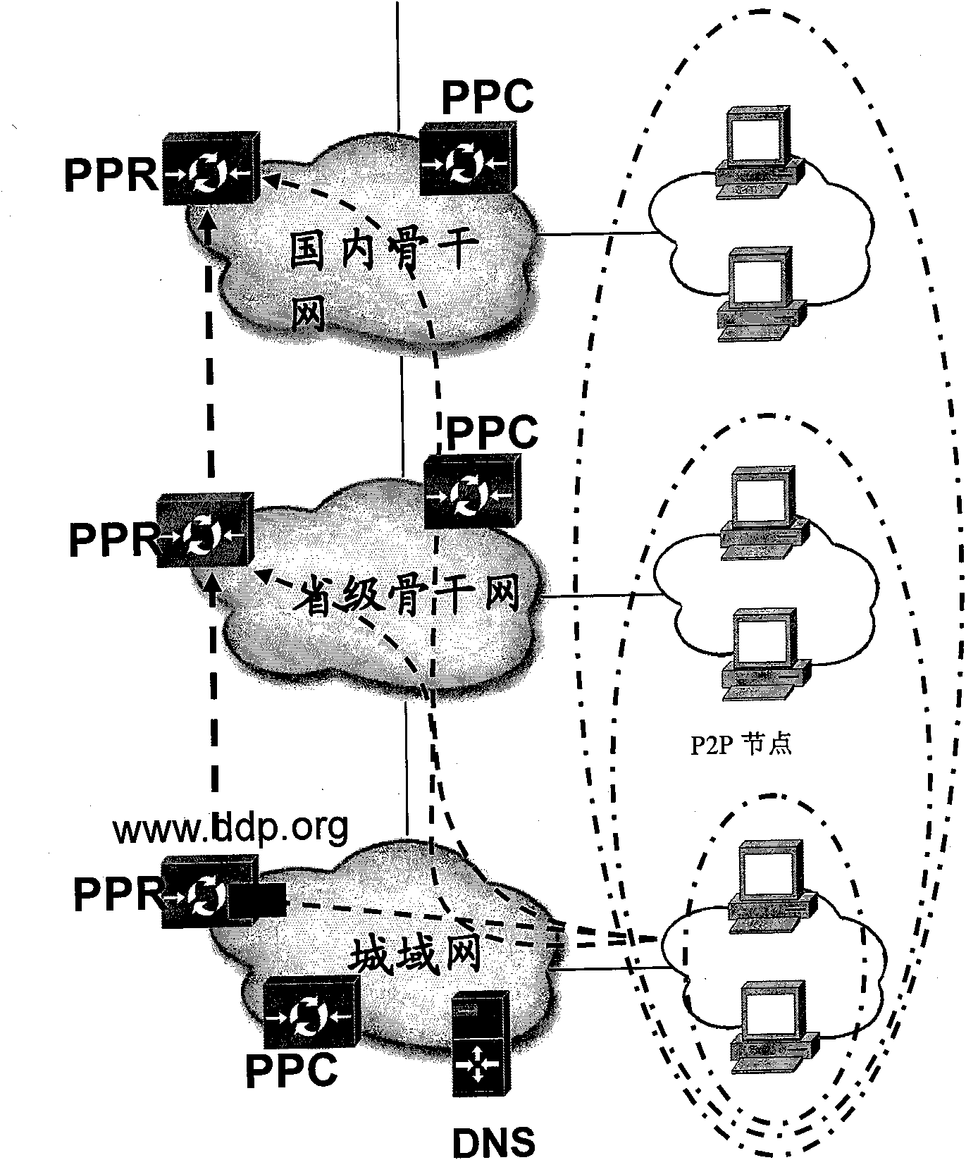 P2P traffic-optimized network system