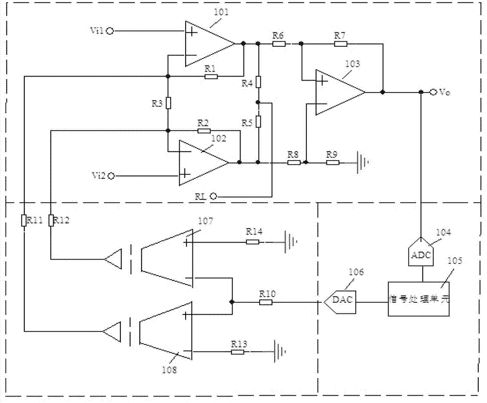 Amplifier eliminating direct current offsets