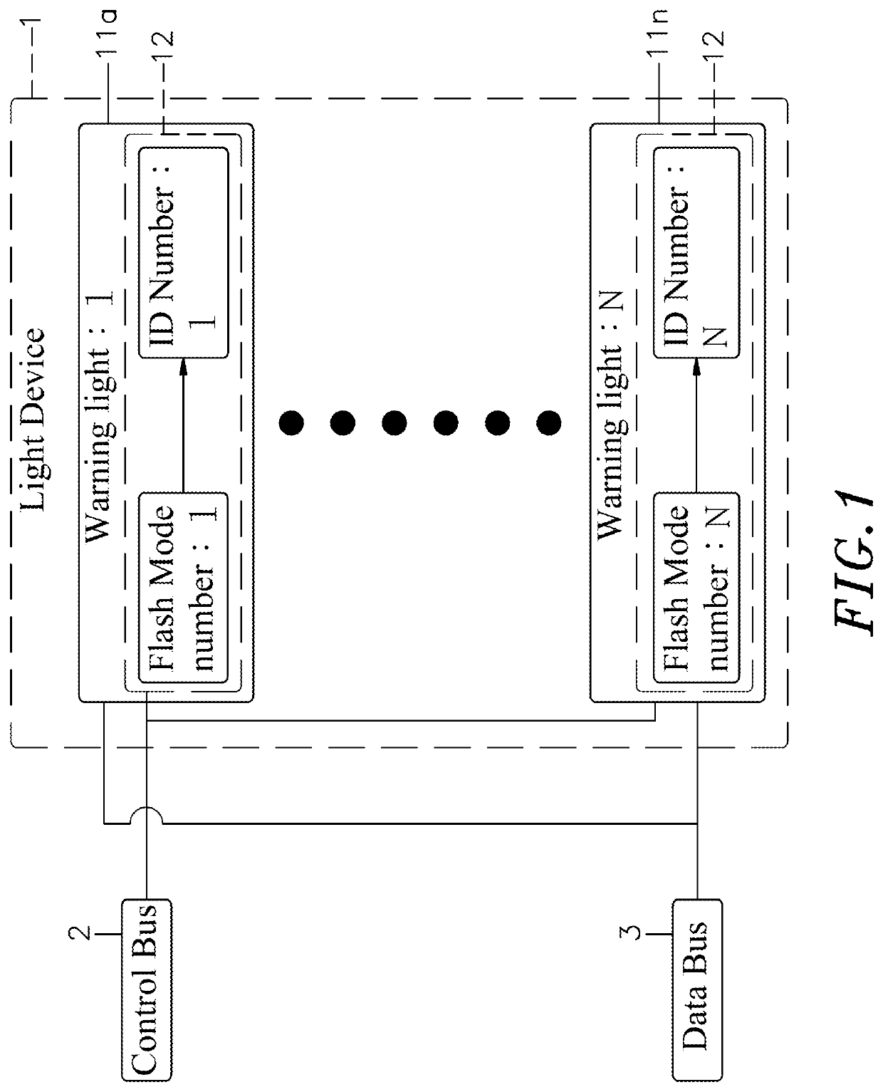 Warning light control method