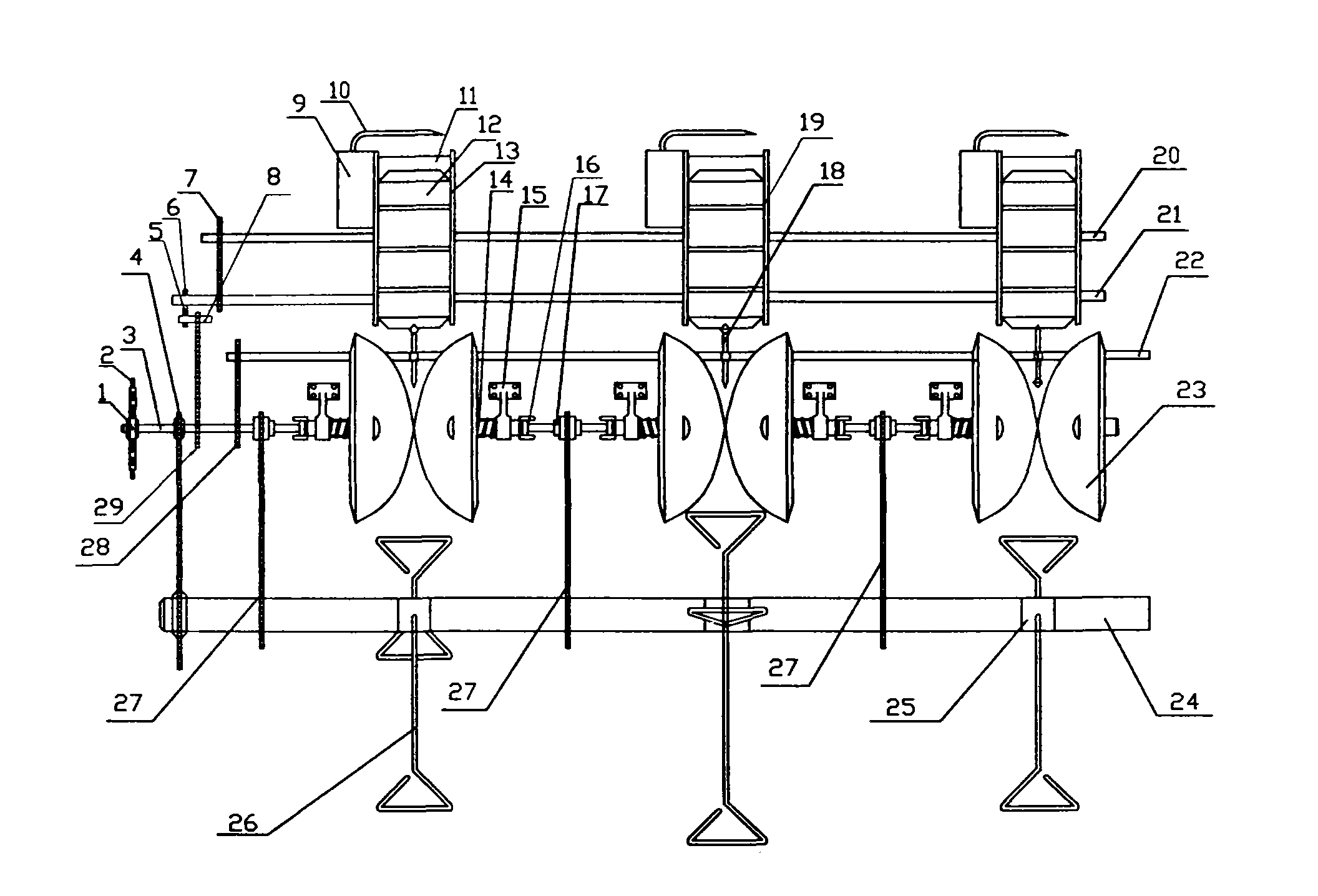 Disc-type adjustable wheat plucker