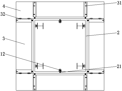 Inward-climbing tower crane self-elevating platform