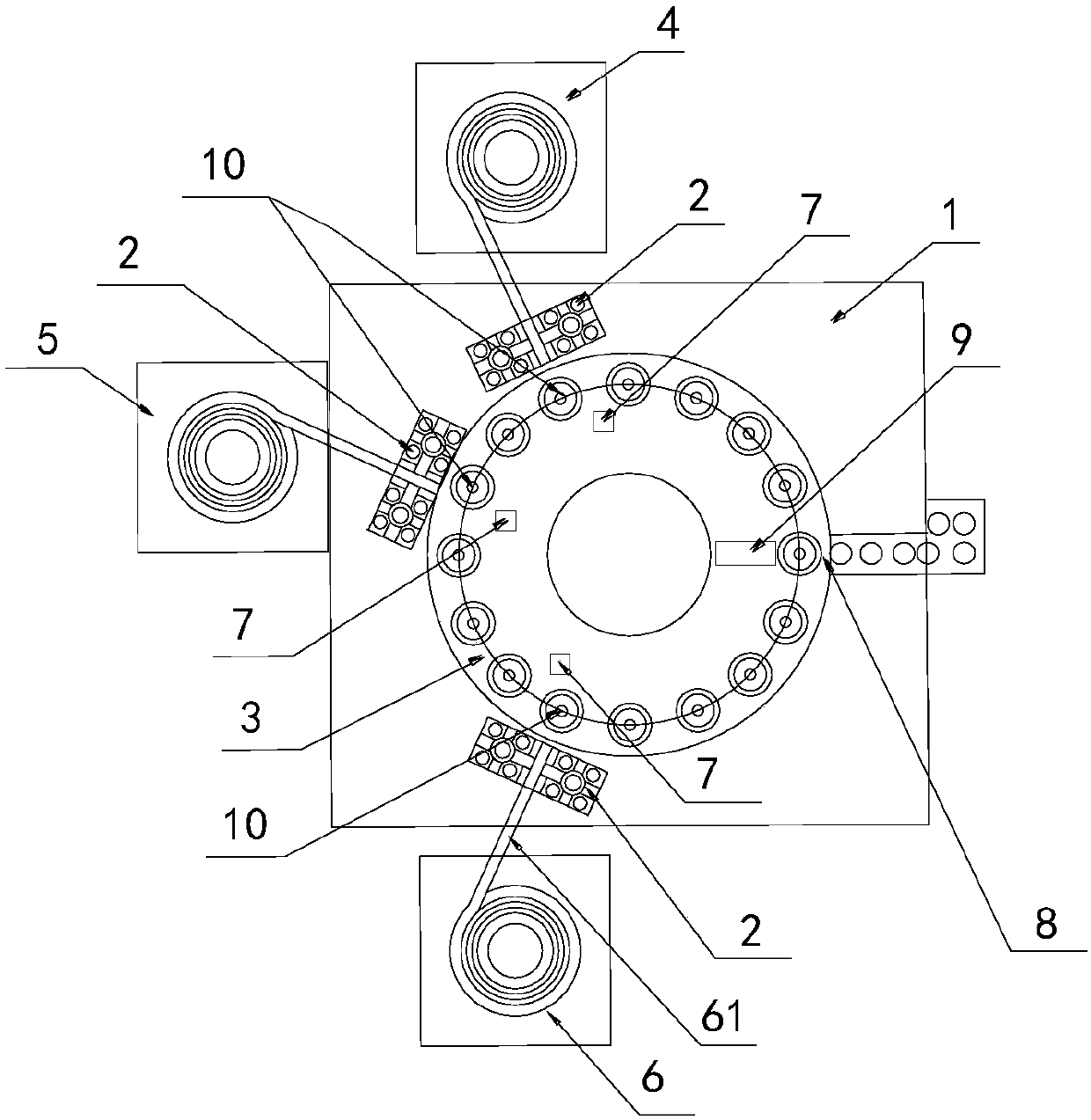 Loudspeaker internal magnetic circuit assembling machine with reverse installation prevention function