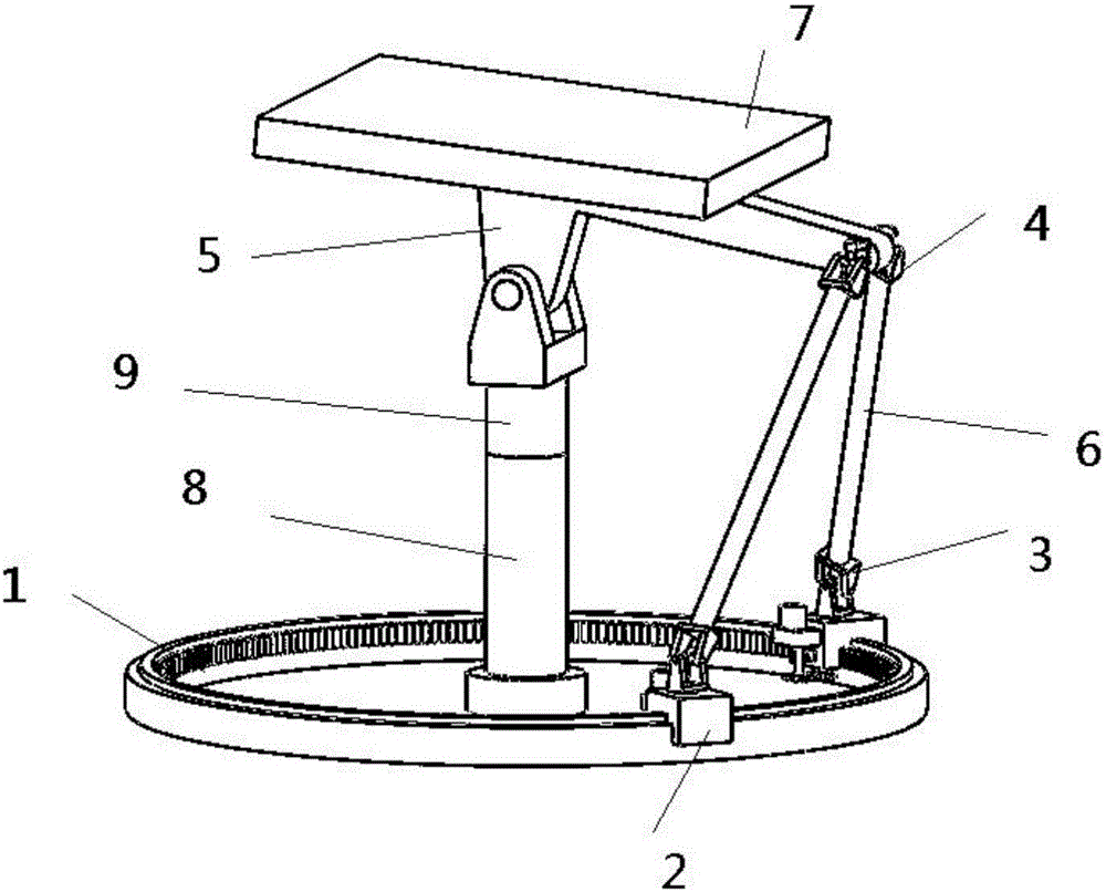 Azimuth-pitch movement two-shaft seat rack