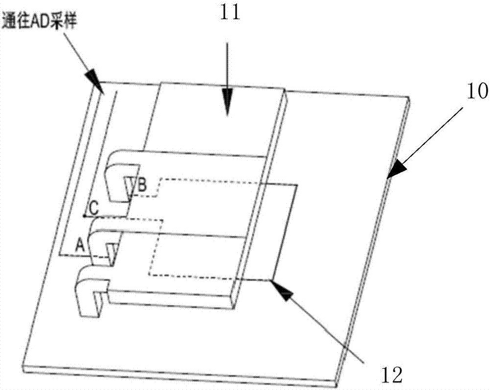 Lead wire structure of manganese-copper current divider, PCB and wiring structure of PCB