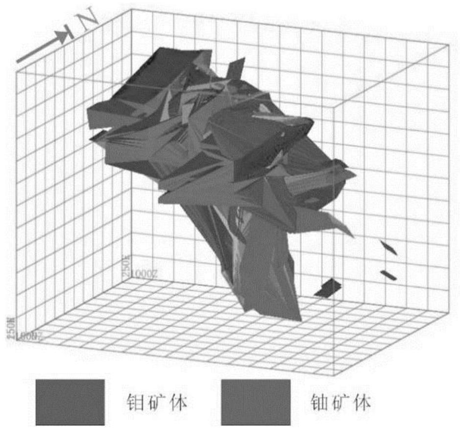 A method for delineating target areas of uranium-molybdenum deposits