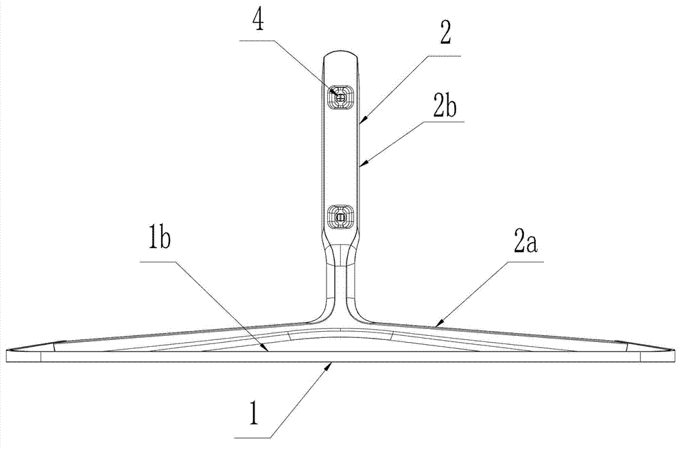 Hollowed-out base for liquid crystal display television