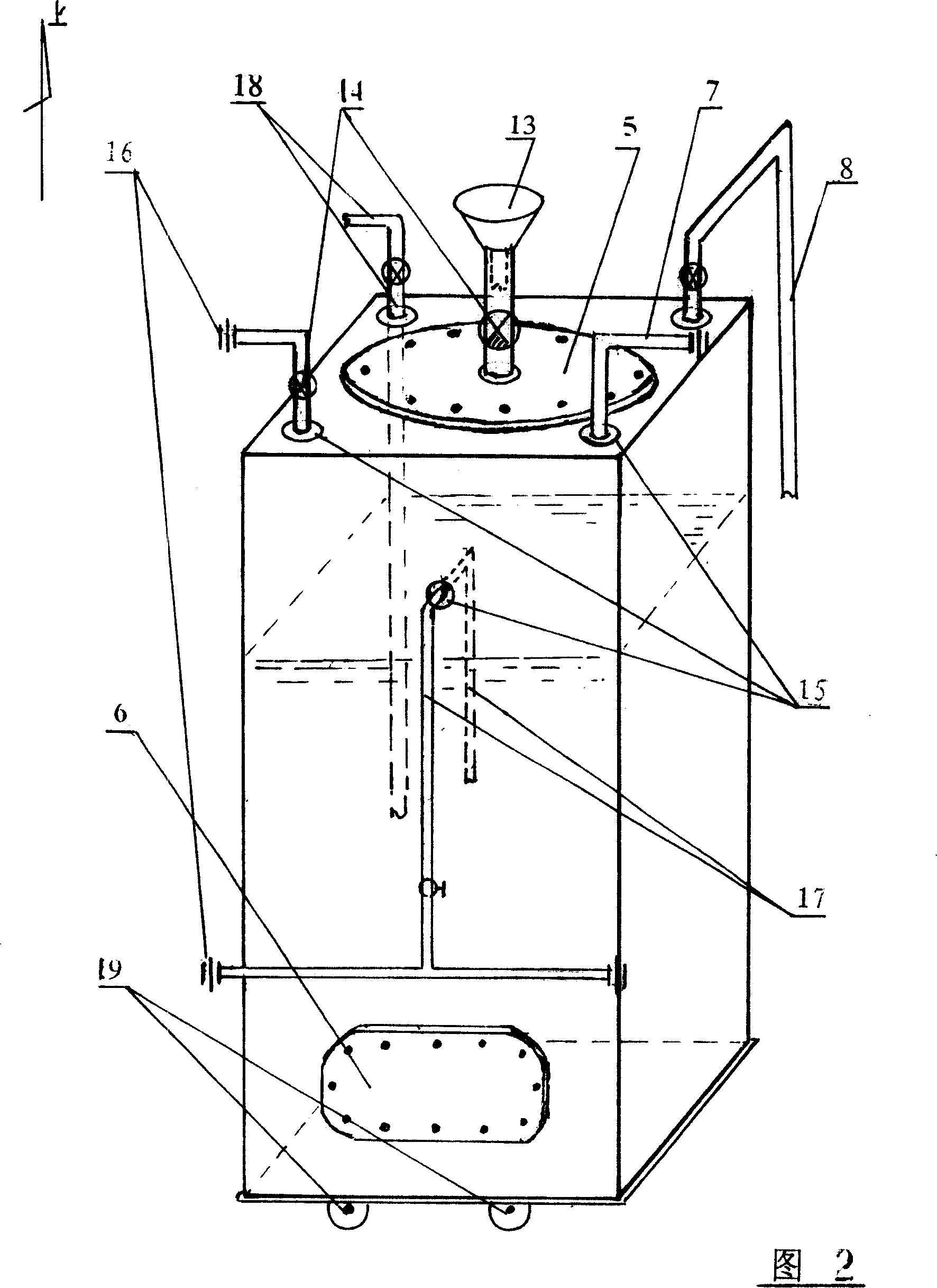 Marsh gas production device combined of standardized mechanism unit containers