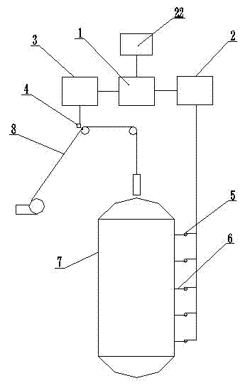Automatic detecting system for detecting coke thickness by hydraulic decoking