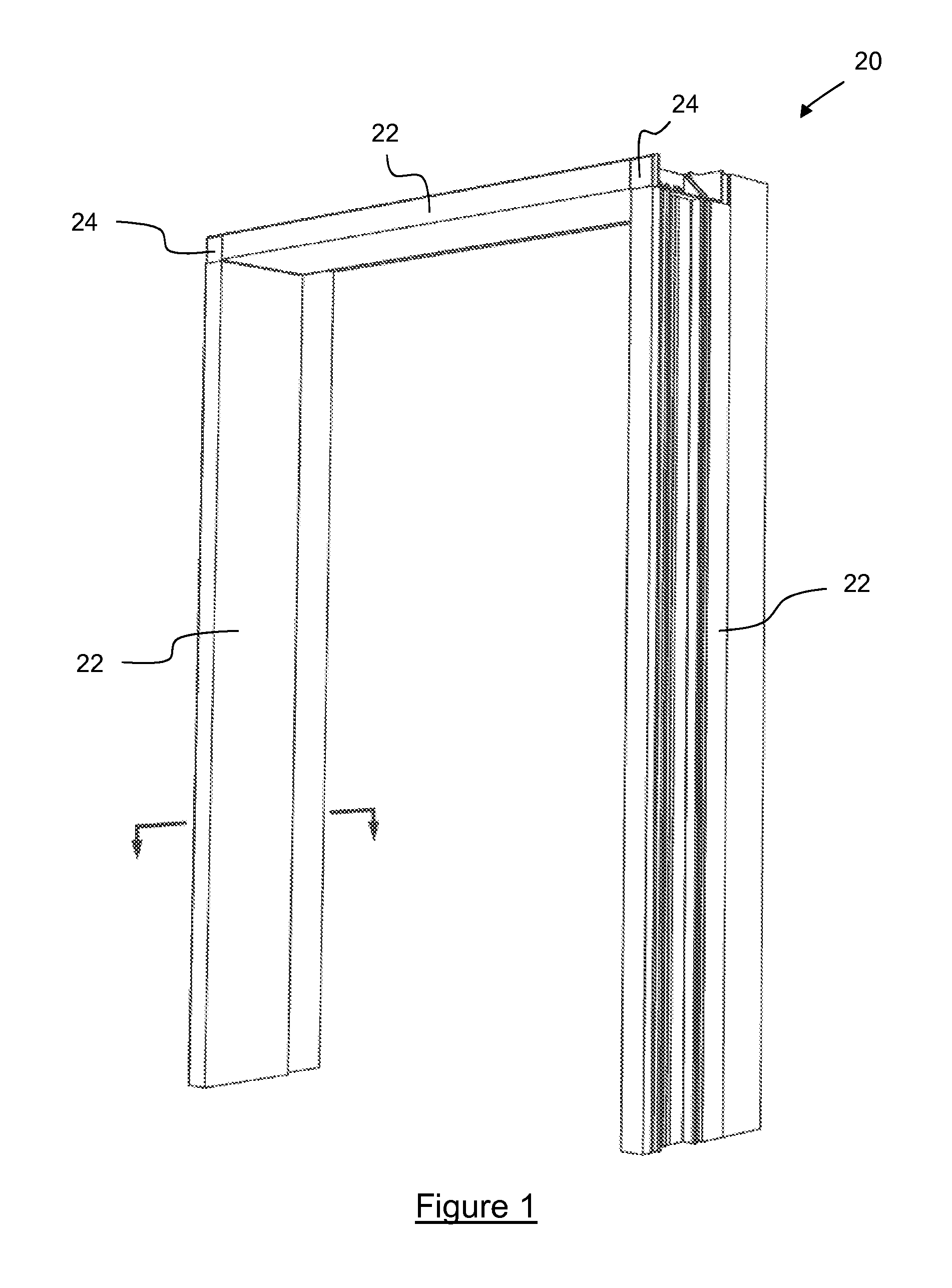 Door frame post, and door frame assembly comprising same and kit for assembly of same