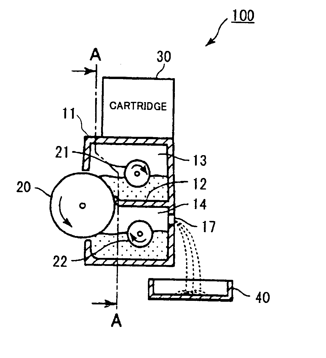 Developing apparatus, developing method, and developing agent therefor