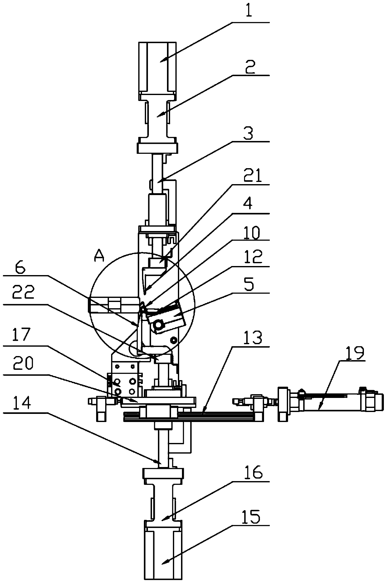 Power battery tab automatic bending mechanism and its working method