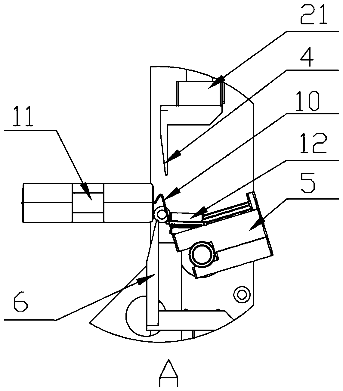 Power battery tab automatic bending mechanism and its working method