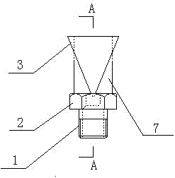 Arc fan nozzle used for reducing dust