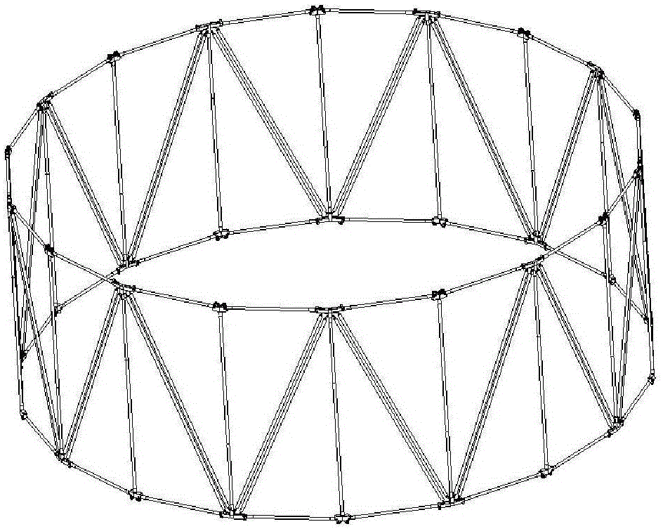 Satellite antenna ring array deployable unit structure